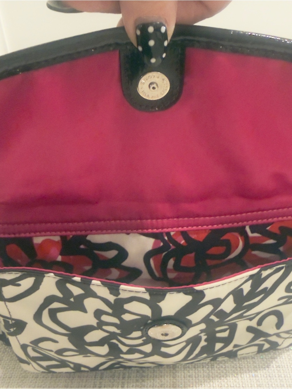 🌸 Coach Poppy Floral Graffiti Crossbody/ Shoulder Bag - Picture 8 of 16